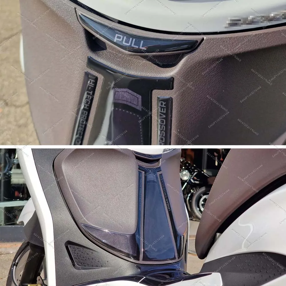 ل بيفرلي 300 و 400 2022 دراجة نارية تخزين حامل ملصق ثلاثية الأبعاد الراتنج مقاوم للماء المضادة للخدش حماية ملصق مائي #3