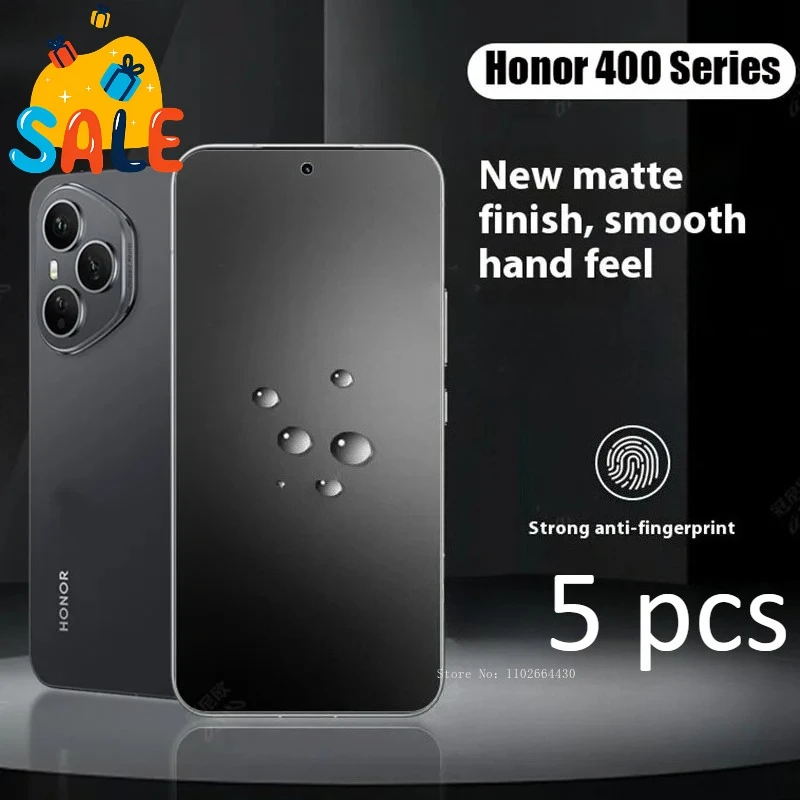 5 PCS Matte Curved Soft Hydrogel Film for Honor 400 Pro Full Cover Clear Screen Protector Not Glass for Honor 400 Lite Film