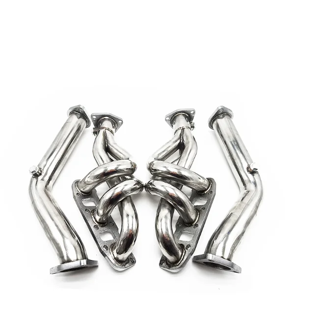 STAINLESS HEADER MANIFOLD+DOWNPIPE EXHAUST For NISSAN 03-06 350Z Z33/G35 V35 VQ35DE