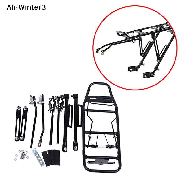 

【TR】MTB Bike Bicycle Rear Luggage Cargo Rack Rear Seat Aluminum Alloy Tailstock Holder Back Seat Shelf Road Bike Carrier Rack