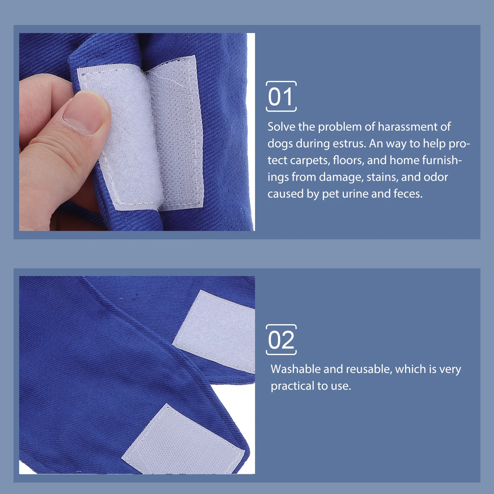 

Male Dog Sanitary Underwear Washable Reusable Belly Wrap Band For Medium Large Puppies Incontinence Protection Size Diaper