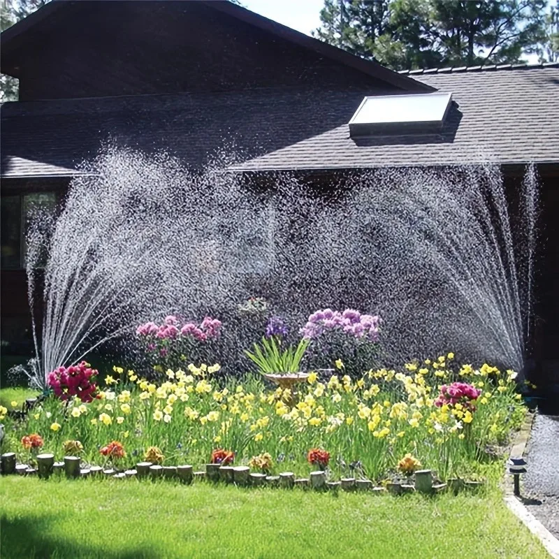 360 ° Rotierender Automatischer Gartensprinkler, Mehrkopf-Wassersprüher für Rasenbewässerung, Gartenbewässerungswerkzeug – Detail 1
