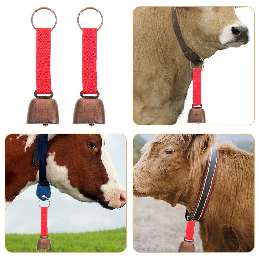 2pcs Camping ระฆังโลหะสําหรับ Camping กระดิ่งโลหะเดินป่า Cowbells นกหวีดกลางแจ้ง COW Bells สําหรับสัตว์เลี้ยงขนาดเล็กน้ําหนักเบา