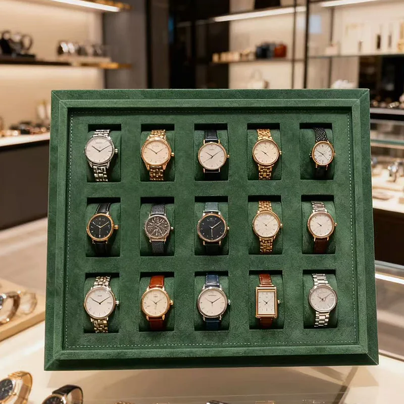 

Spot 15/18-значный дисплей для часов, диск продаж, высококачественный механический диск для часов из искусственной кожи, дисплей для прямой трансляции, диск для часов