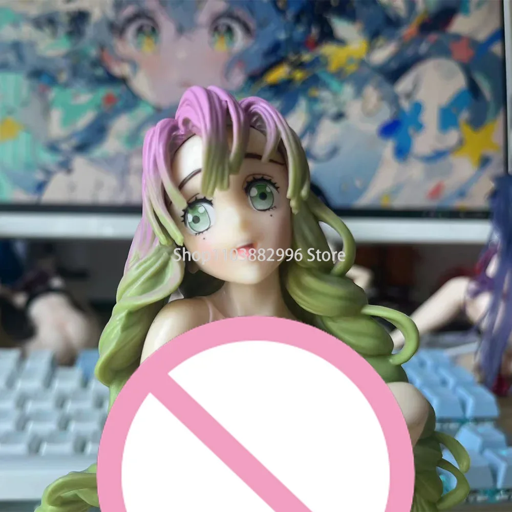 Kanroji Mitsuri Figura Anime, Kimetsu Não Yaiba, Sexy Girl Figure, Versão Nua, 14cm Action Figure Toy Modelo para Adultos, Presentes de Boneca, Coleção