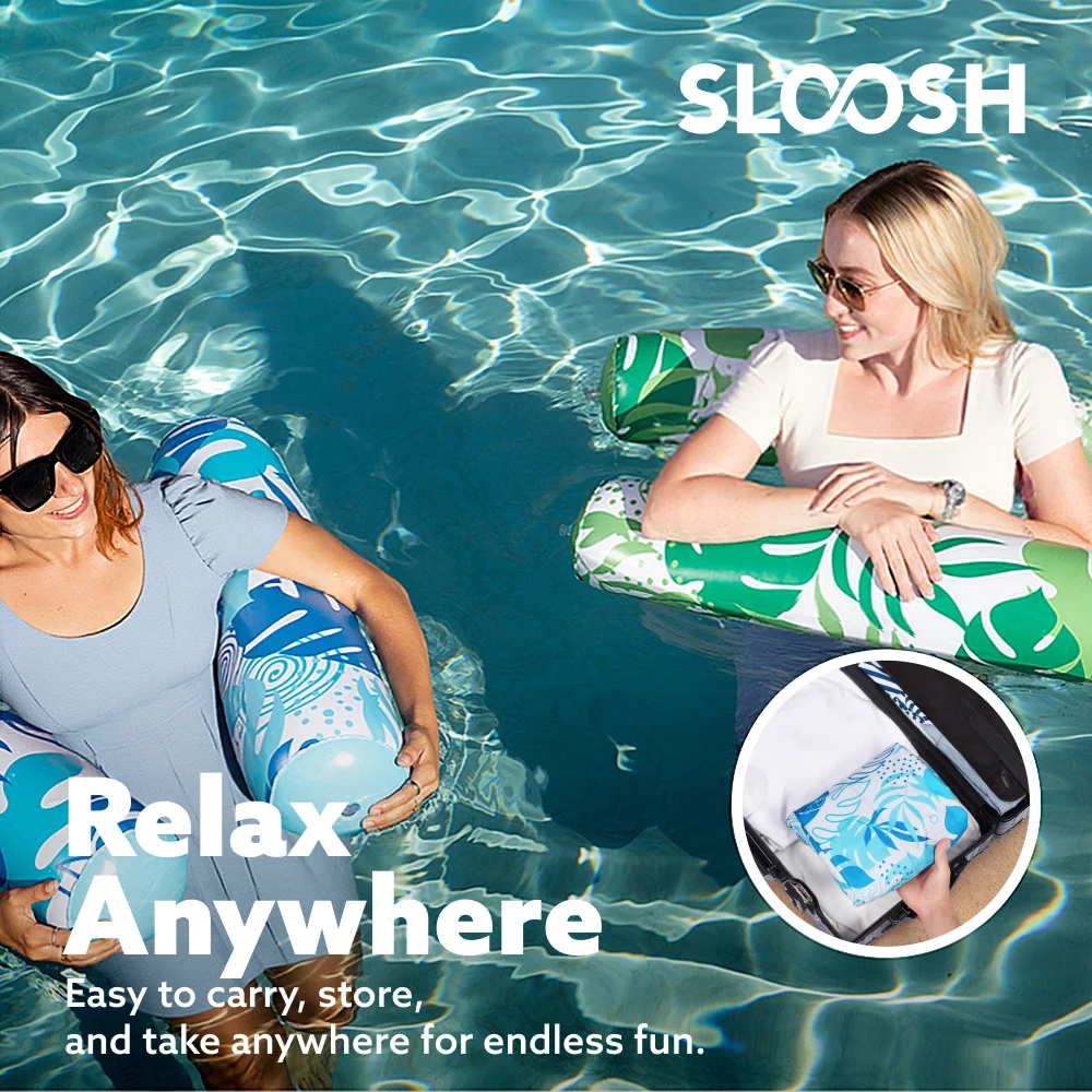 SYNCFUN แพ็ค 2 ชิ้น ห่วงยางลอยน้ำสำหรับผู้ใหญ่ 4-in-1 อเนกประสงค์ ห่วงยางเป่าลม PVC สำหรับเล่นน้ำ