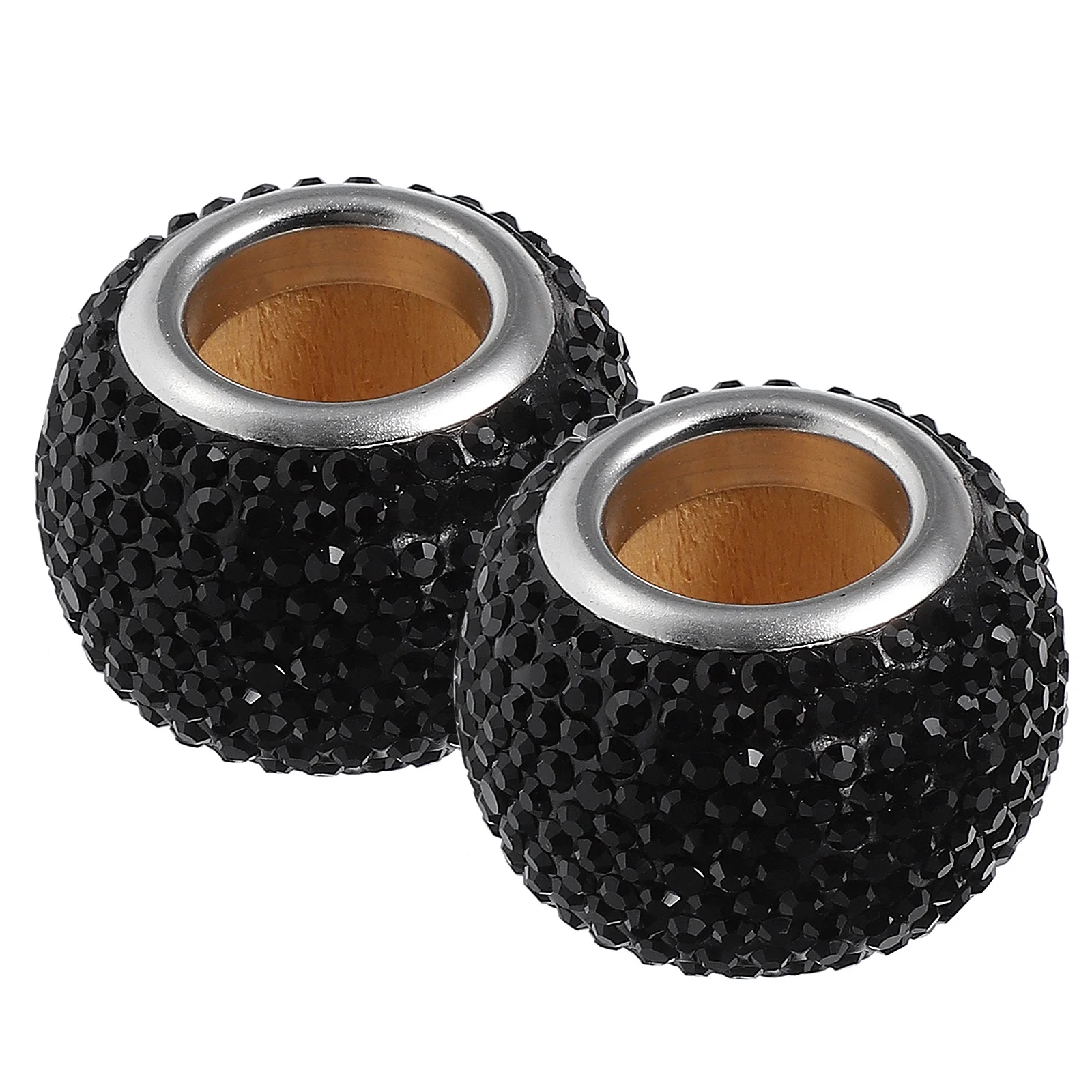 

2Pcs Car Headrest Collars Diamond Rhinestone Rings Bling Auto Headrest Crystal Collar Car Interior Decoration Luxury Accessory