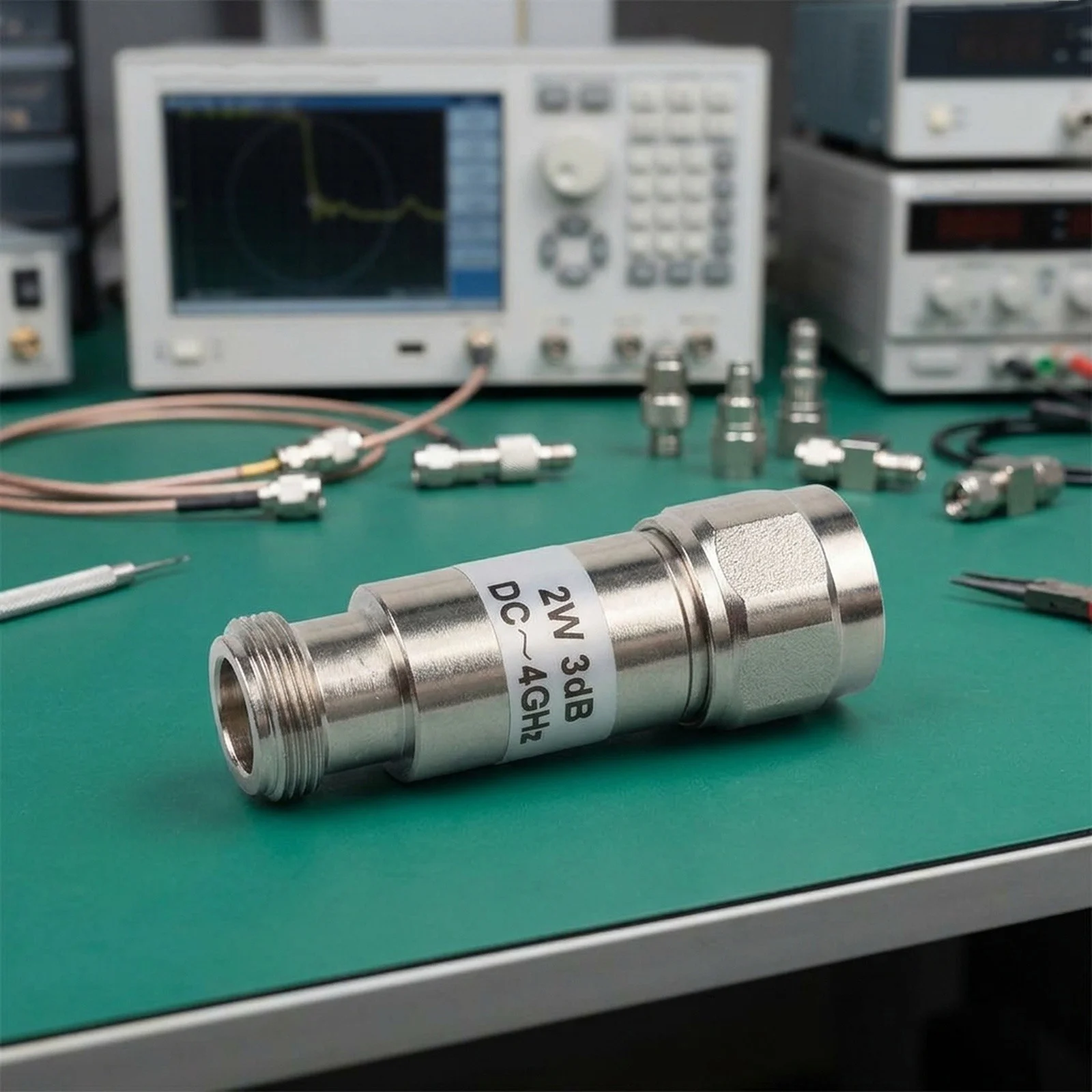 RF Communication 4GHz Attenuator 4ghz Frequency Attenuator Attenuation 3dB 0.5dB Connector N-type Male To Female For RF Systems