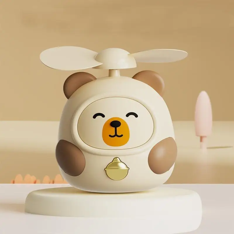 Uroczy mini wentylator ręczny z kapibarą - ładowanie przez USB, 2 prędkości, przenośny design, edycja 2025 - idealny do biura i podróży na zewnątrz