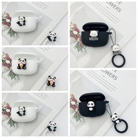 cute panda Earphone Cover For SoundPEATS Air5 PRO /H3/Clip1 /C30/Clear Dot /Life Silicone Case for SoundPEATS T3 PRO case fundas