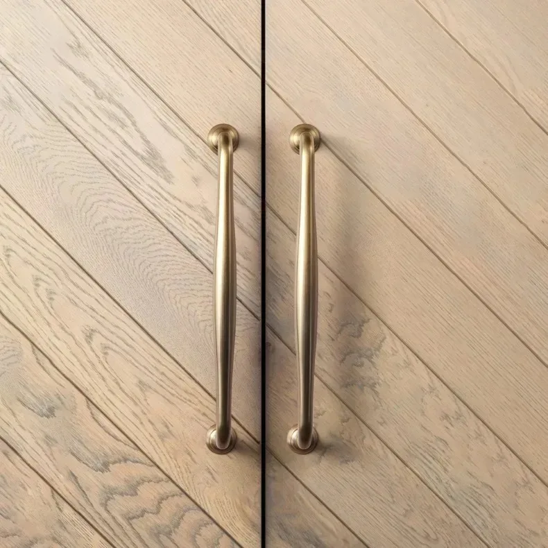 Antique Brass Cabinet Pulls Hardware for BedroomVintage Brass Solid Drawer Handles for Kitchen Cabinets and Dresser Drawers