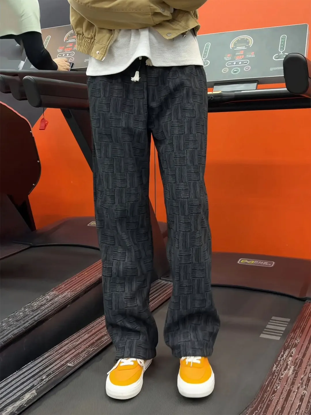 

Bla Tie Dye Corduroy Sweatpants Men's Autumn Winter Fce Wide Leg Straight Cut Fitn Sports Casual Trousers