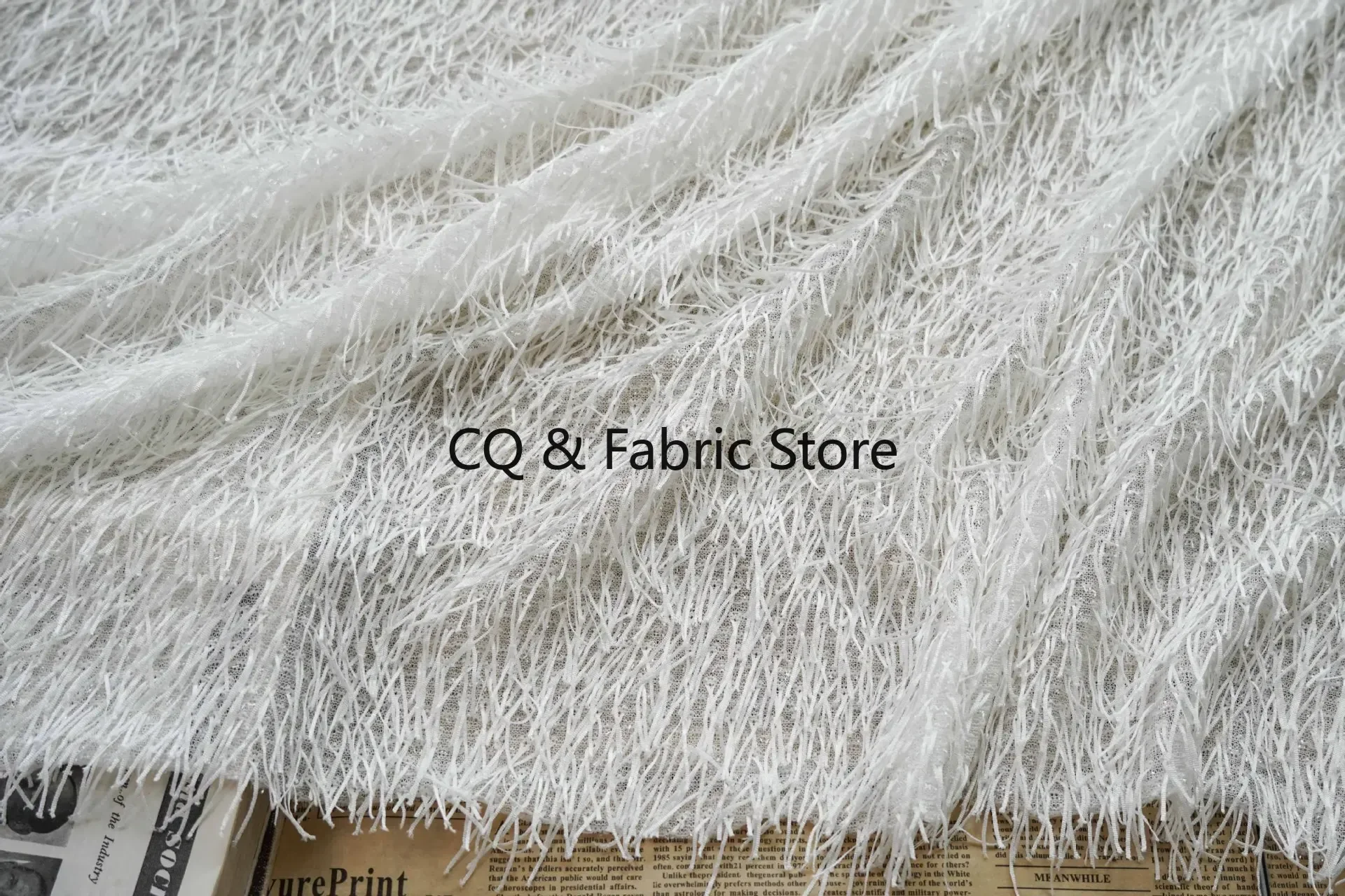 Shimmery Autumn and Spring Yarn Dyed Fabric with Tassels, Ideal for For Women's Clothing and Dressmaking By The Yard