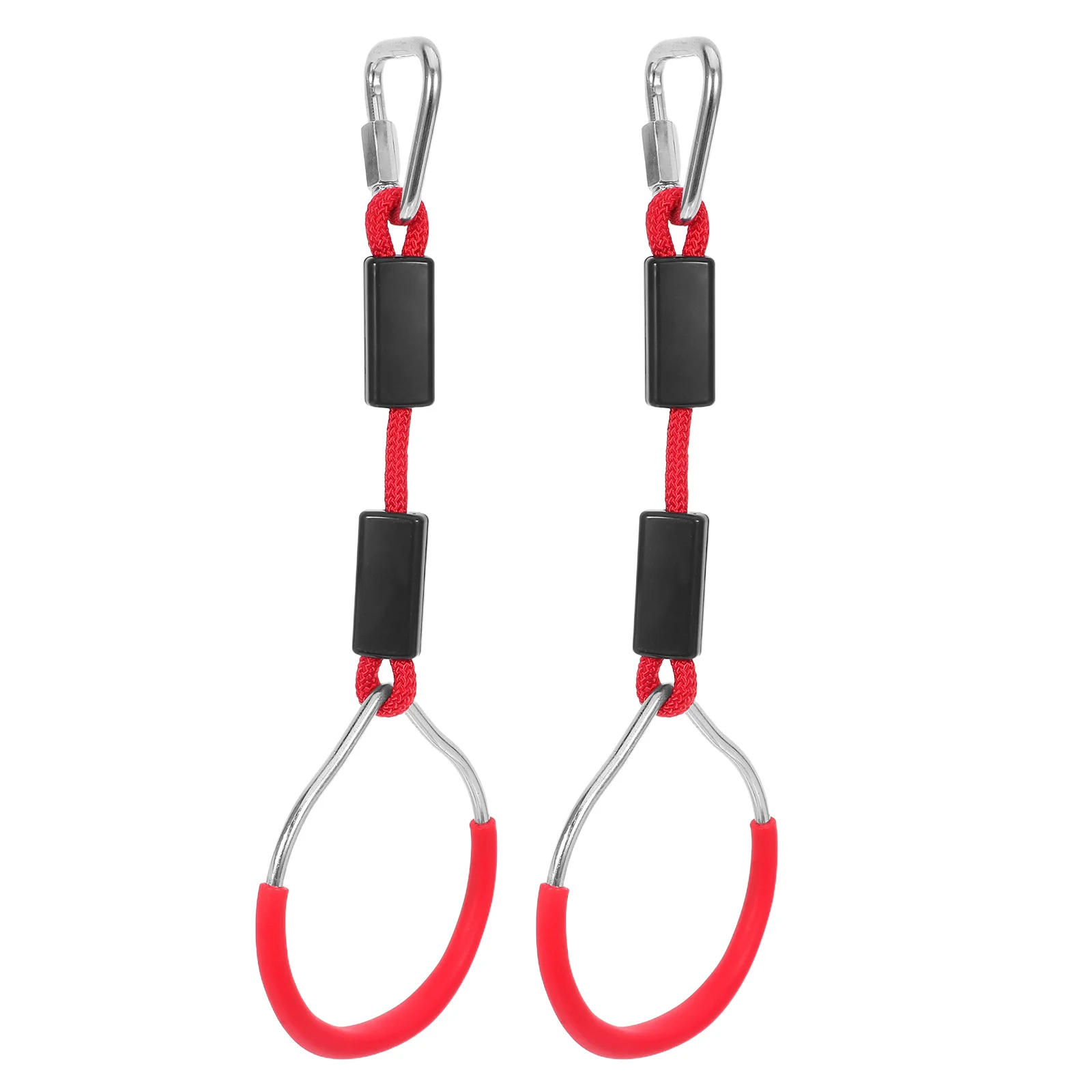 2 قطعة حلقات أرجوحة ملونة عالية القوة معدات صالة الألعاب الرياضية بسعة 120 كجم حلقة ملعب مجانية للخارجية #4