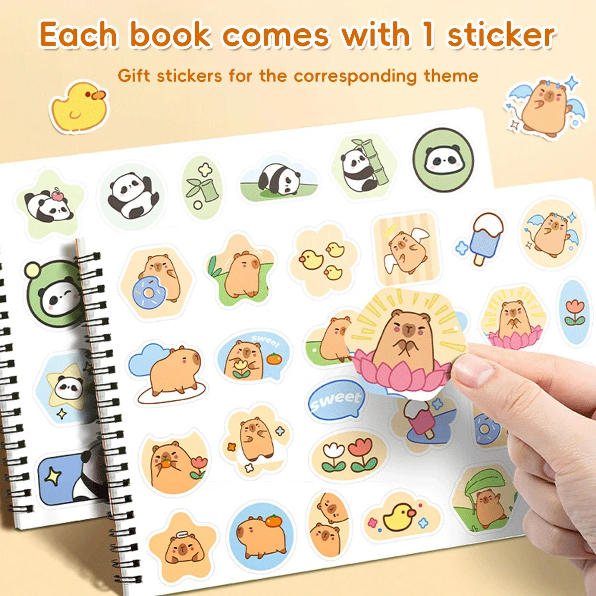 True Color A4 Kawaii Kapipala Picture Book Thickened Paper Blank Sketchbook Art Supplies for Artist Office and Cultural Supplies view 4