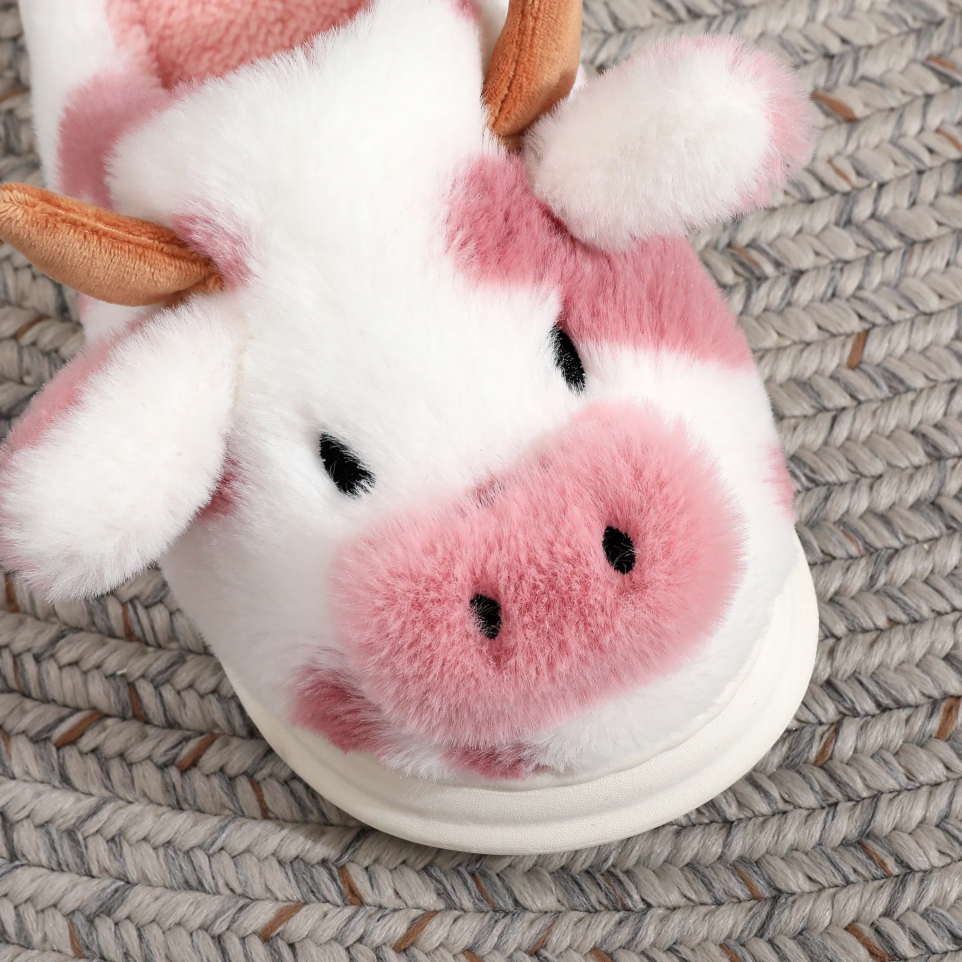Your Home Bathroom - Cute Cow Cartoon Home Cotton Slippers