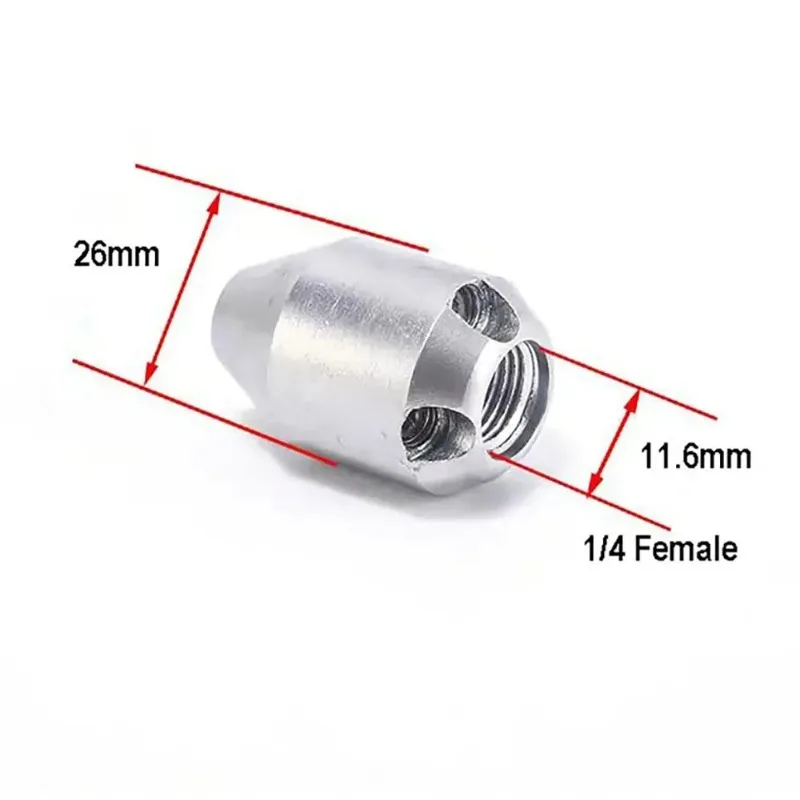 1/4 Inch Stainless Steel Sewer Jetter Nozzle 5000PSI High Pressure Washer Drain Cleaning Jet Nozzle Replacement Accessory