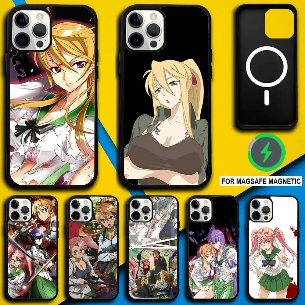 

Чехол для телефона в стиле аниме Highschool the Dead для iPhone 17,16,15,14,13,12,11, Pro, Max, Plus, Mini, SE4, E с магнитной беспроводной зарядкой Magsafe