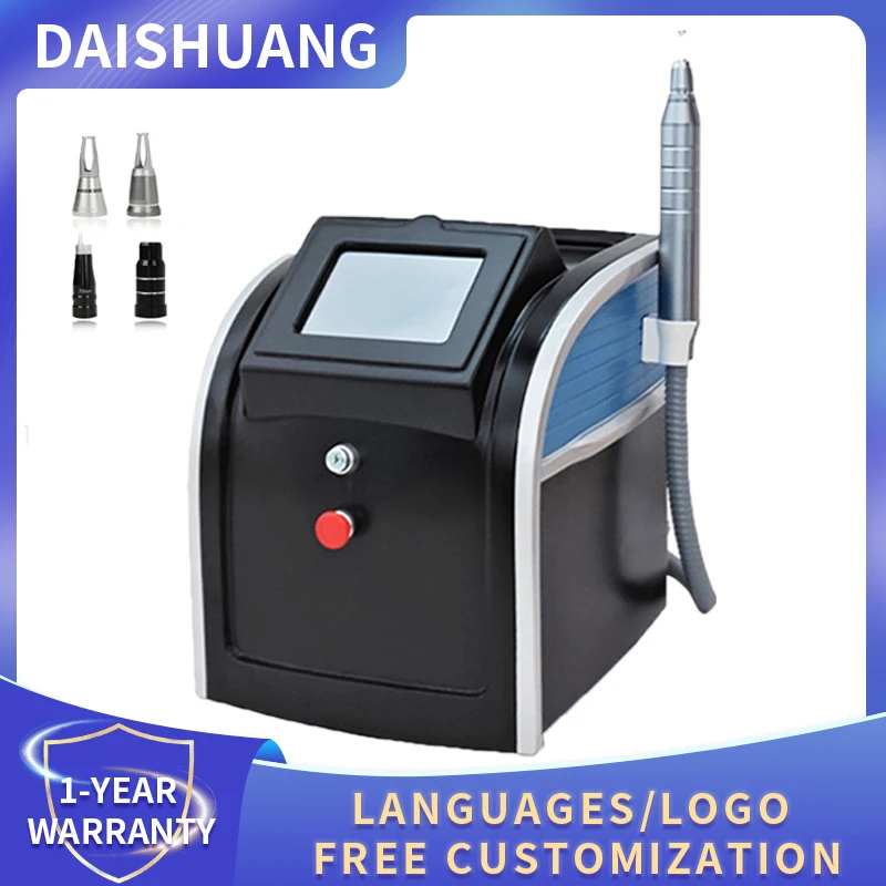 Пикосекундное лазерное удаление татуировок, черная кукла Q Switched ND Yag 755 532 1064 нм, машина для омоложения кожи для удаления пигмента Пикосекундное лазерное удаление татуировок, черная кукла Q Switched ND Yag 755 532 1064 нм, машина для омоложения кожи для удаления пигмента