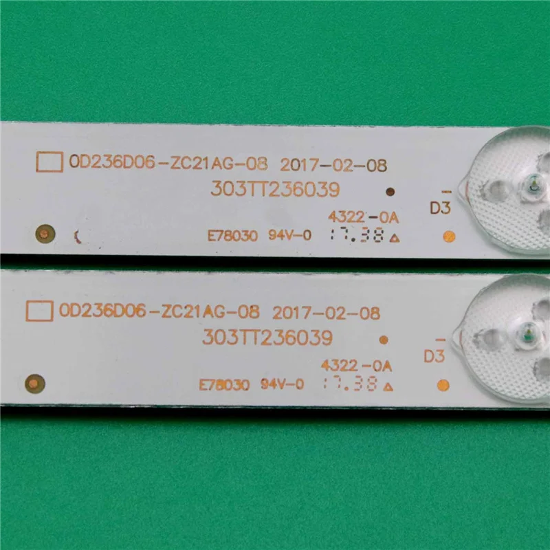 2Pcs LED Backlight Strips For PLD-24D800 PLD-24D810 PLD-24D8511 PLD-24D900 PLD-24D9500 Bars OD236D06-ZC21AG-08 303TT236039 Tapes