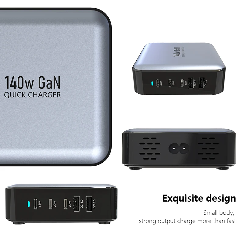 Desktop charging, different from 200W gallium nitride charger, multi-device sharing fast charging, five interface strong output