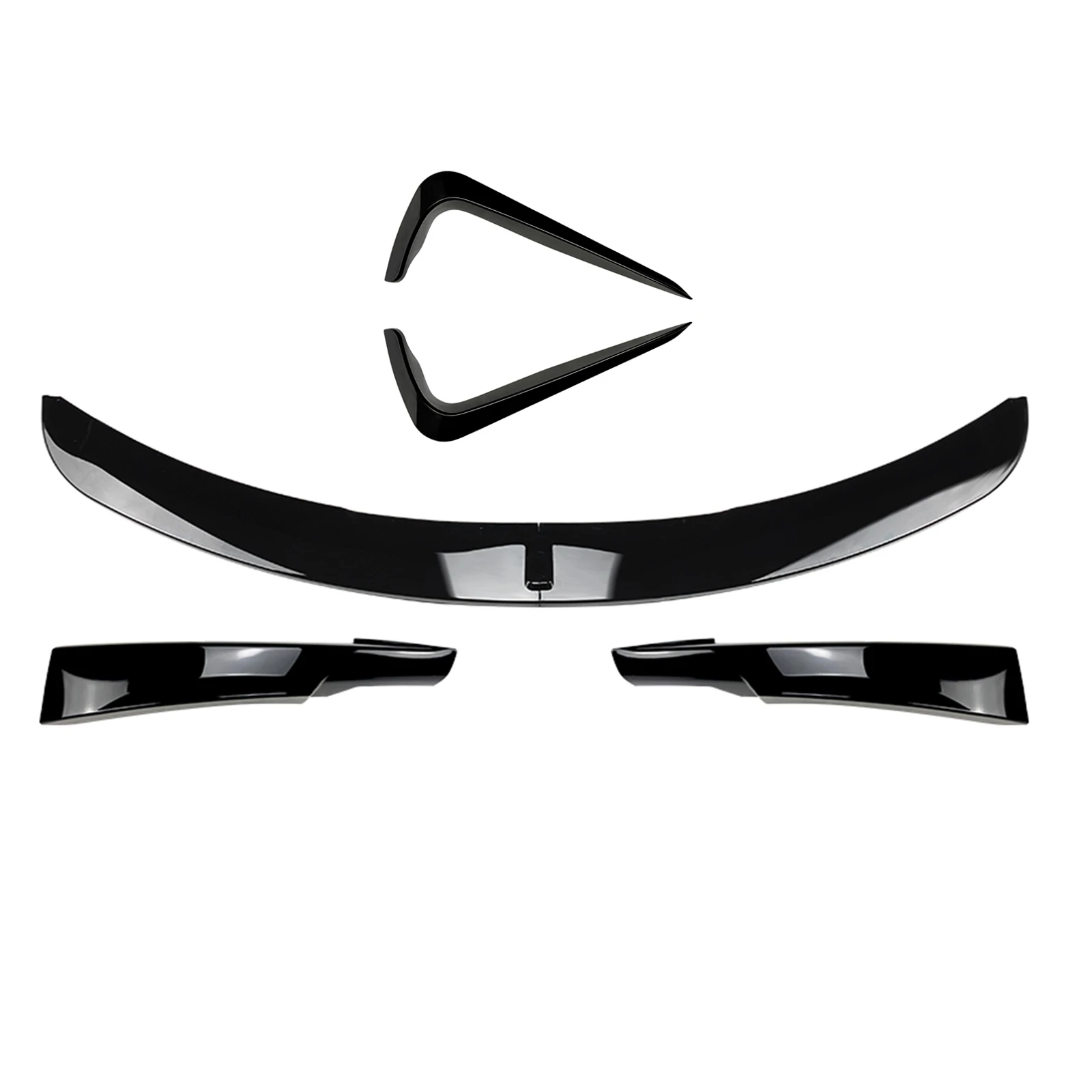 For BMW 3 Series E90 E91 LCI M Sport 325i 335i 2009-2012 Front Bumper Spoiler Lip Splitter+Side Air Vent Intake Frame Trims Kit