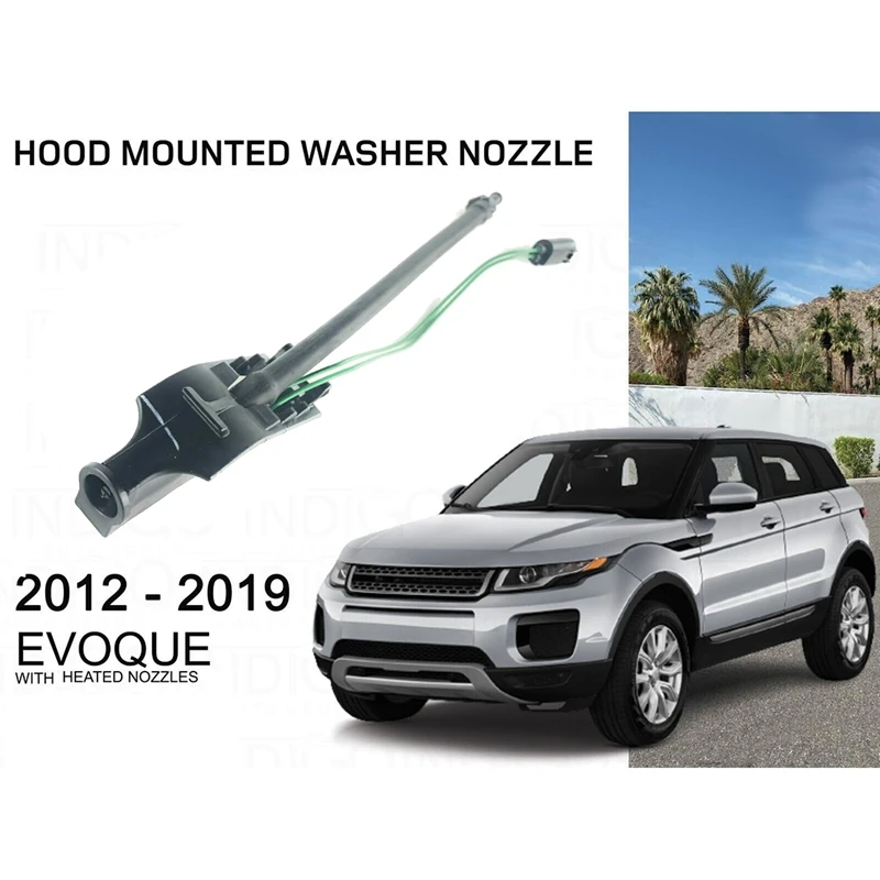 

New Front Windshield Washer Nozzle Sprayer Jet with Heated LR050779 for Land Rover Range Rover Evoque L538 2012-2019