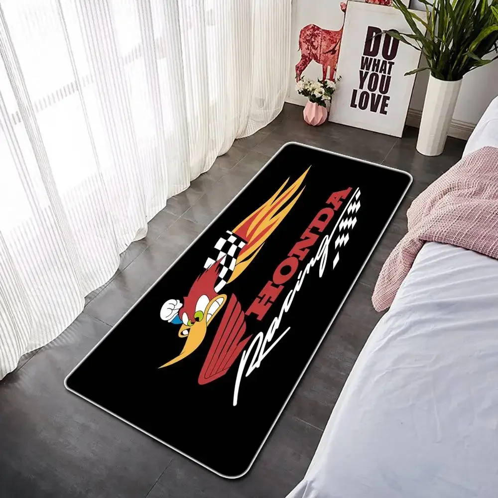 

HONDA Floor Mat Entrance Doormat Black Wing Motorcycle Carpet Anti-skid Bedside Area Rug Fluffy Rug Non-slip Mat Home Decoration