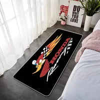 HONDA Floor Mat Entrance Doormat Black Wing Motorcycle Carpet Anti-skid Bedside Area Rug Fluffy Rug Non-slip Mat Home Decoration