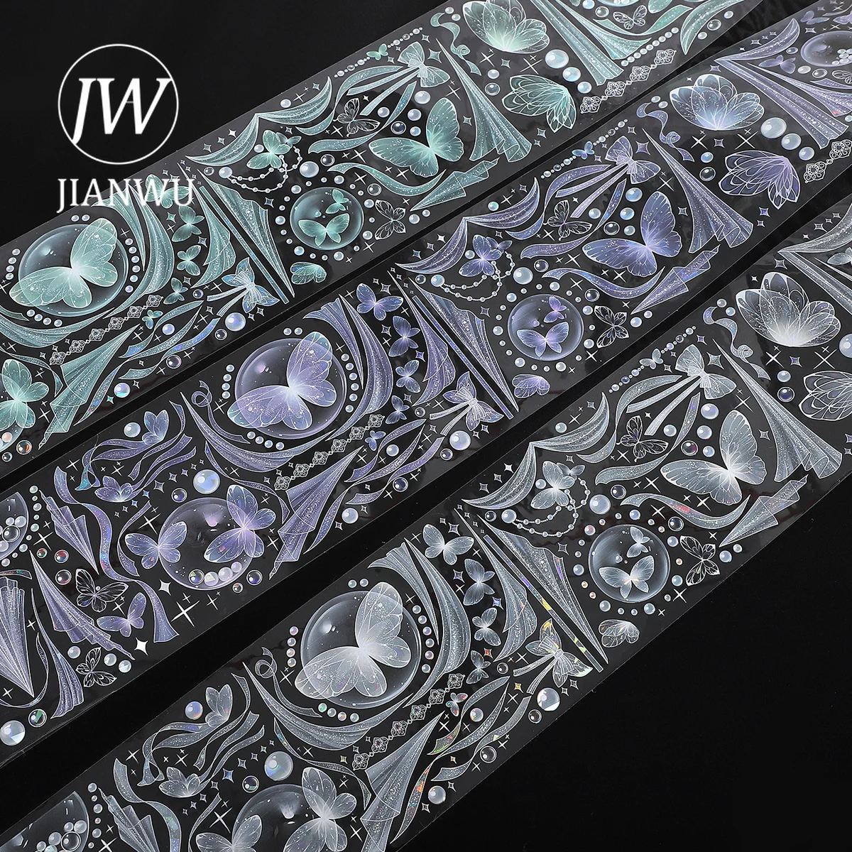 JIANWU 500cm Vintage Lace Flower Character Landscaping Material Collage PET Tape Creative DIY Journal Stationery