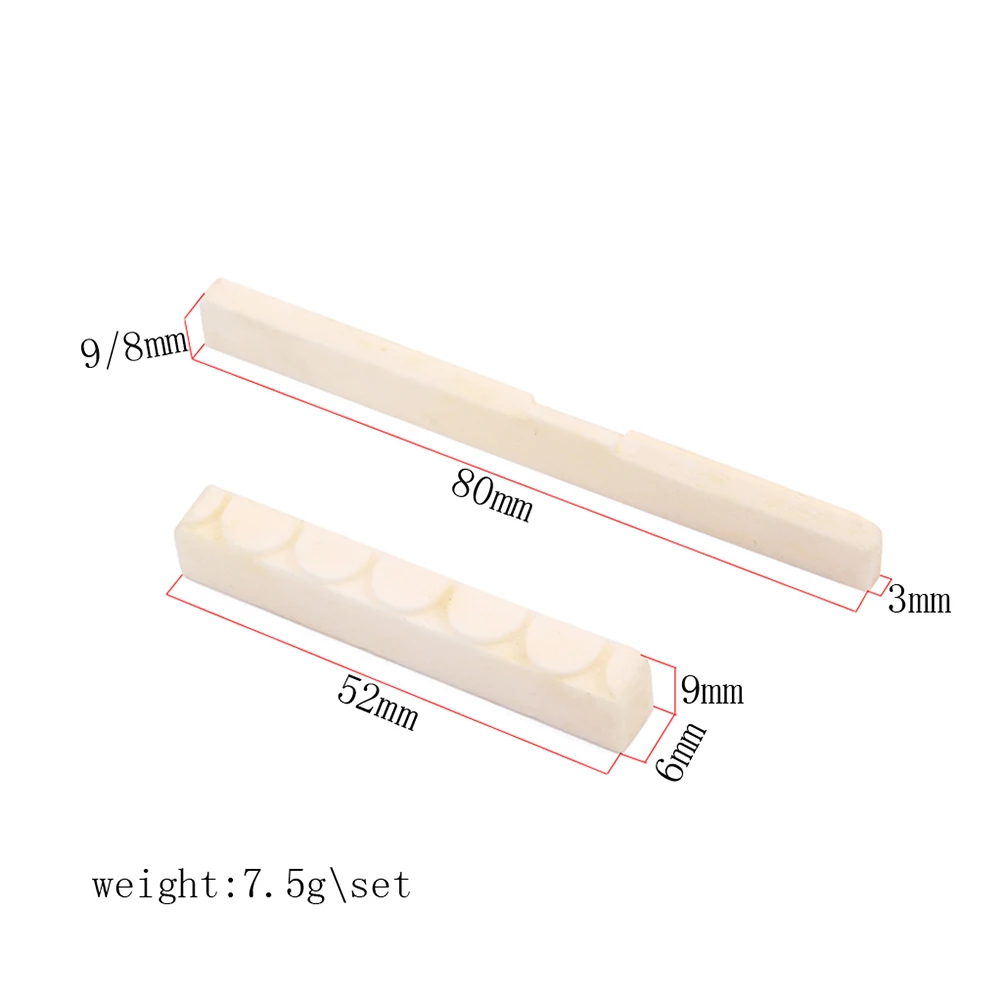 

Guitar Ox Bone Bridge Saddle Nut Arch Shape For 6-String Classical Guitar Replacement Parts Accessory Instrument