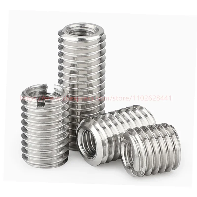 M2 - M16 Self Tapping Thread Insert Self Tapping Screw Bushing Slotted Type Thread Repair Inset