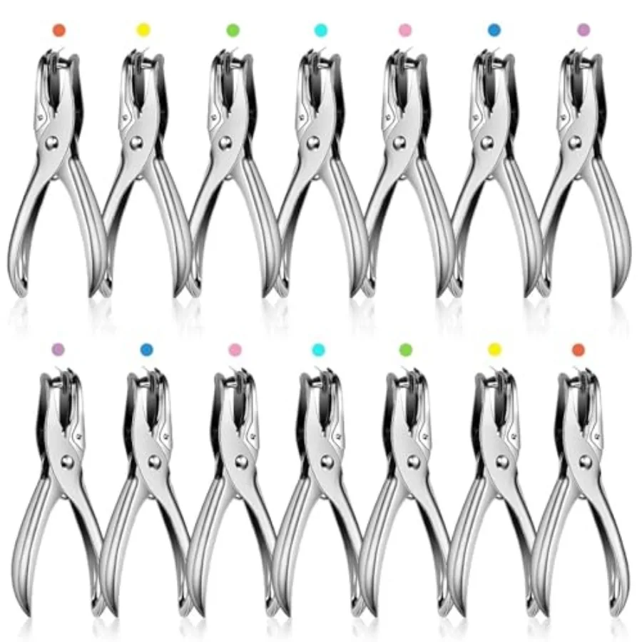 

Набор из 100 штук: ручной дырокол для бумаги 1/4 дюйма, для школы, учителей и офиса, круглые пробойники для бумаги (6-8 мм)