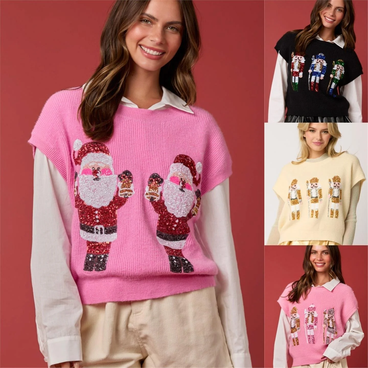 

iny с блестками Cisas Guard вязаный свитер жилет круглый Ne женский топ осень зима Новое поступление без бренда китайского производства