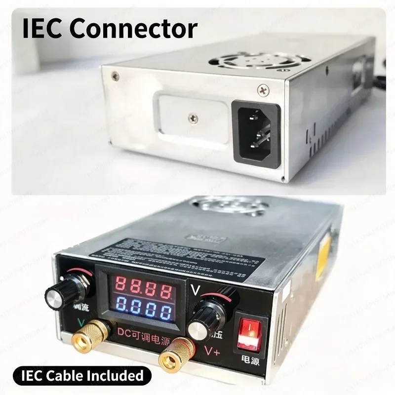 350W Adjustable Power Supply 0-95V, 0.8-13A Modded DC Charger for Lead-Acid & Lithium Battery Repair