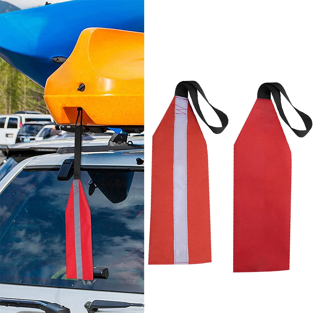 For Kayak Canoe Trailer Flag with Reflective Indicator Oxford Fabric Material for Enhanced Detection During Towing Activities