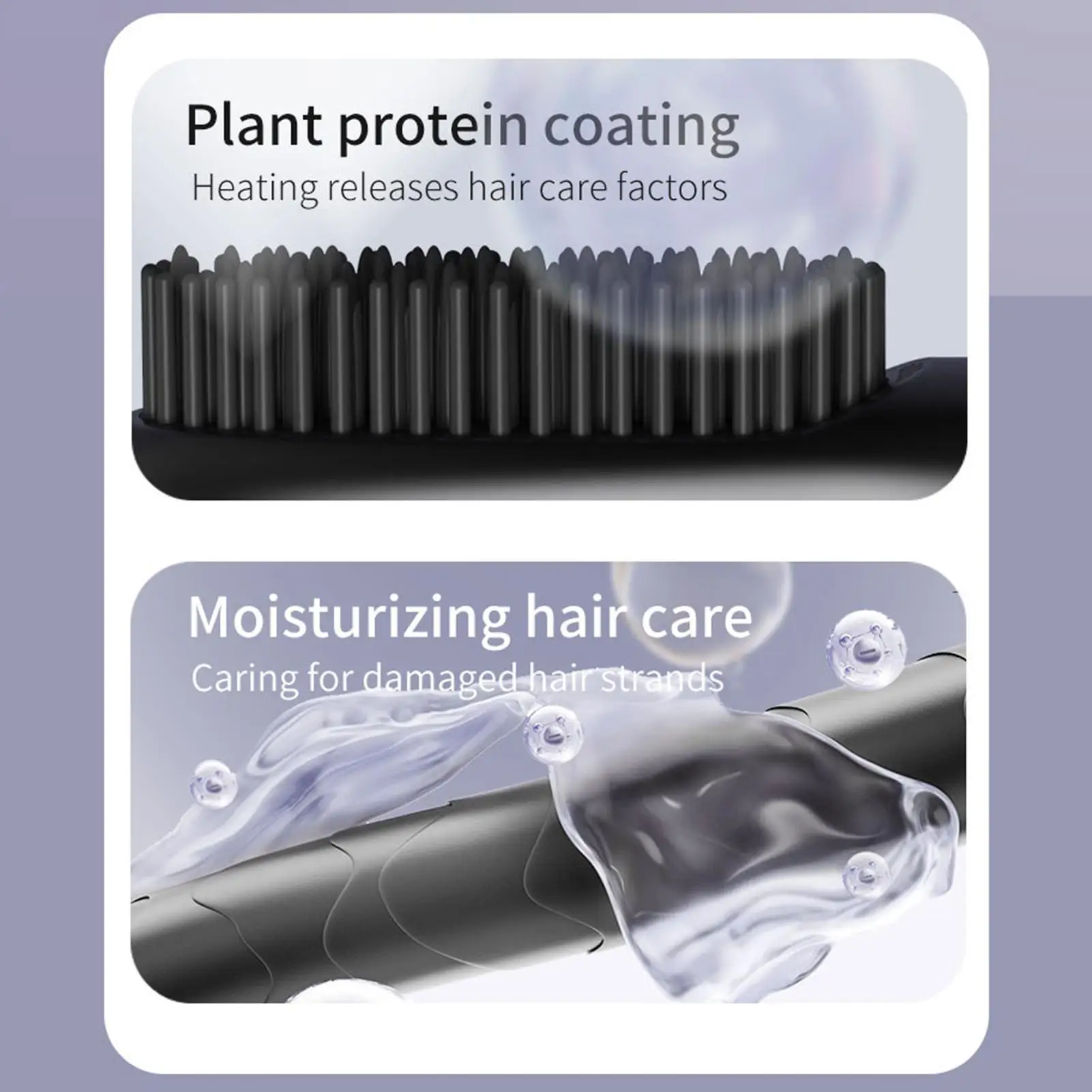 

Портативная беспроводная расческа-выпрямитель для волос с USB-зарядкой, керамическая расческа для укладки, идеальна для путешествий и праздников