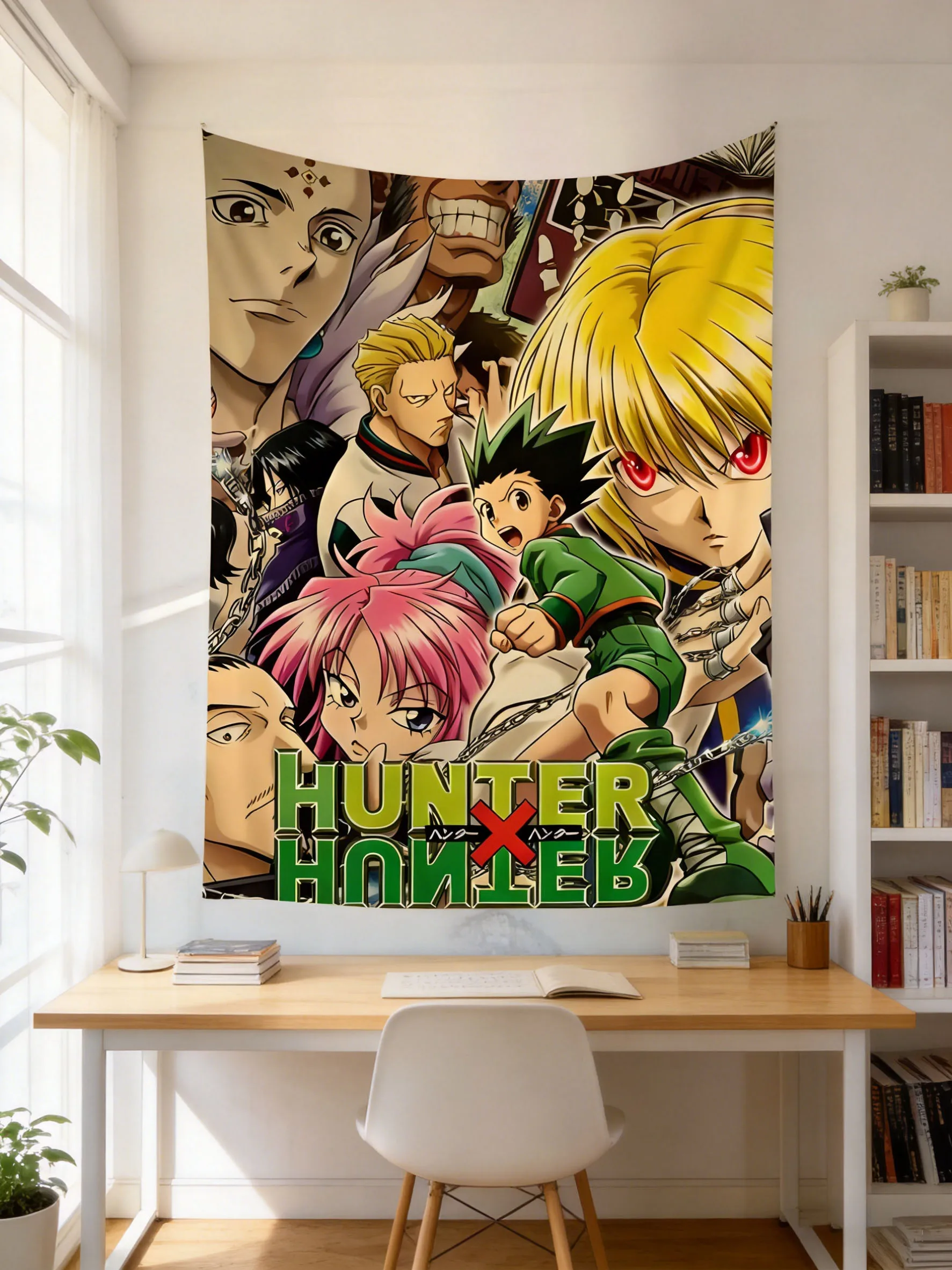 Hunter X Hunte Anime Printed Wall Tapestry A Gift For Anime Theme Suitable For Bedroom Dormitory Aesthetic Wall Hanging Decor
