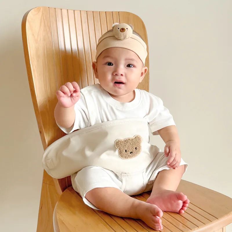 Portable Baby Dining Chair with Fixed Belt Children's Outing Seat Straps - Secure Travel Feeding Solution for Infants