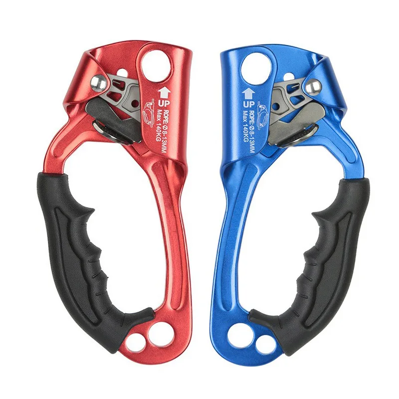 

LFEDC High Quality Custom Aluminium Right Left Hand Tree Rappelling Rope Clamp Ascender for Rock Mountain Climbing