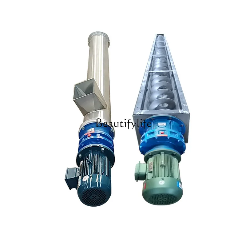 

4Stainless steel screw conveyor Jiaolong tube shaftless quantitative screw conveyor
