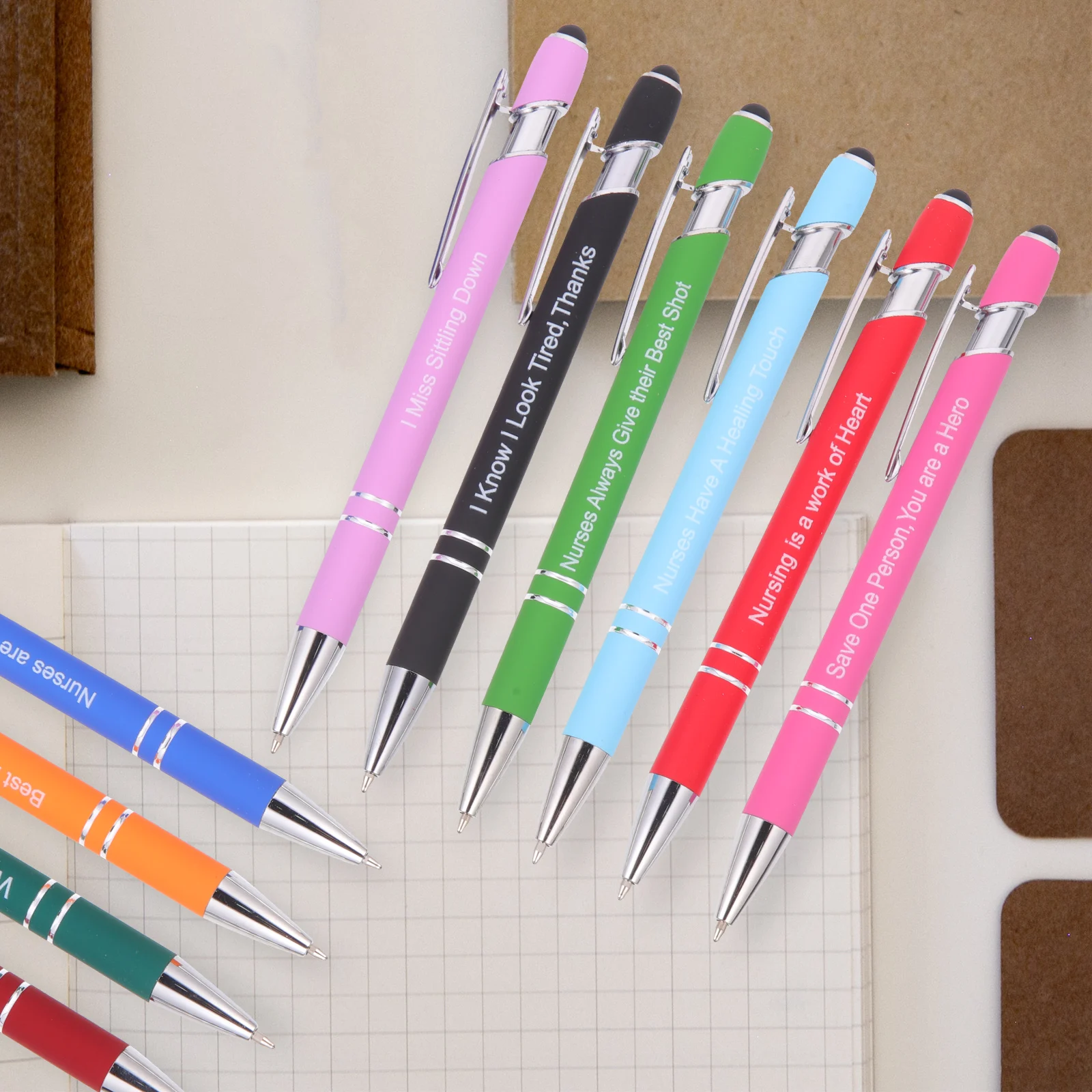 

10pcs Ballpoint Pen Set Multi-Function Fun Pens For Daily Use Adult Writing Portable Office Supplies Smooth Home