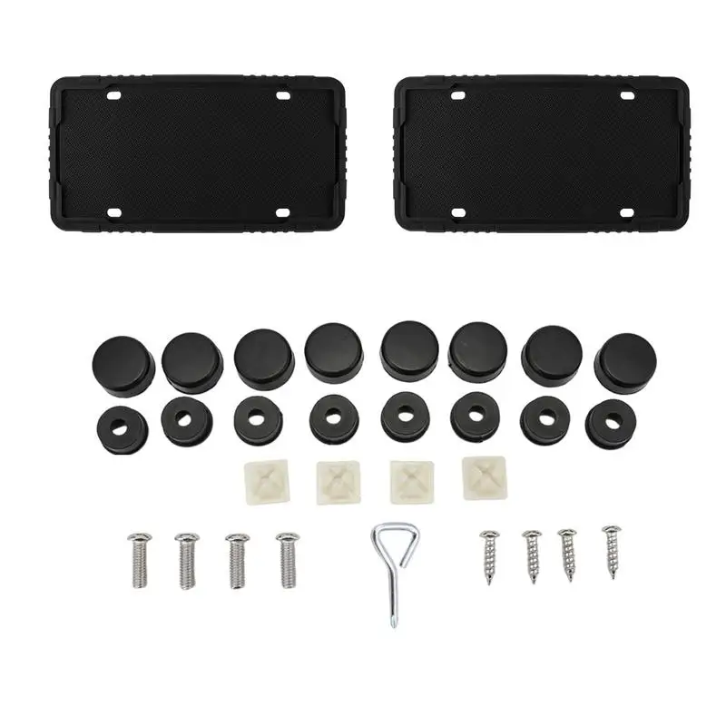 

Silicone Car License Plate Frame Front And Back Car Plate Bracket Holders Scratch-resistant Rust-Proof Weather-Proof Plate Cover