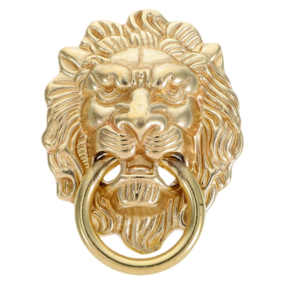 

Lion Head Brass Door Handle Vintage Cabinet Pulls Handles Decorative Front Hardware Durable Smooth Polished Lion Gate