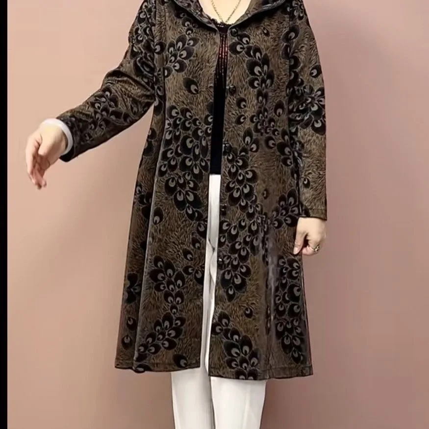 

Women'S Short Trench Coat Mid-Long Topcoat Wool Pure Long-Sleeved Length Coatsolid Folds Plus-Size Autumnal Korean-Style