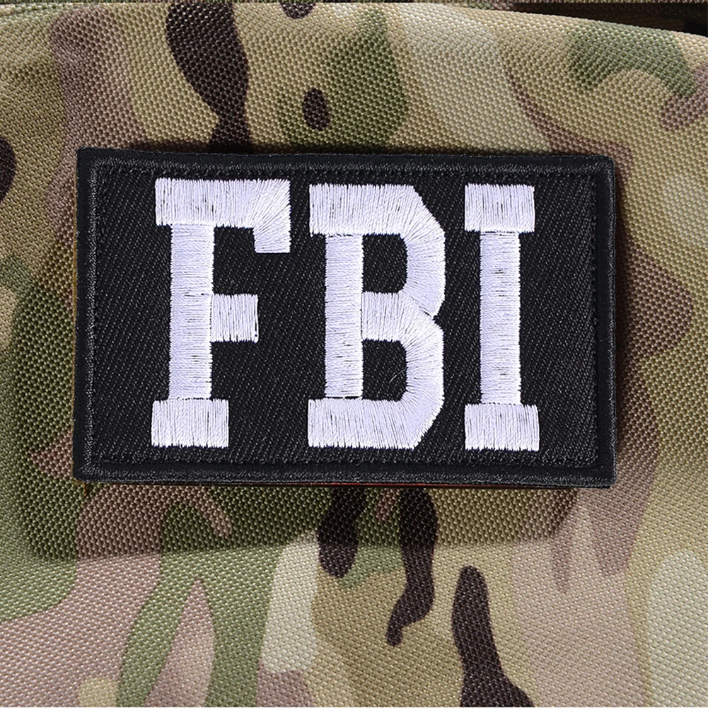 FBI-Buchstaben-Aufnäher mit Klettverschluss, taktischer Stil, Applikation für Rucksack, Weste, Hut, Cosplay-Dekoration – Detail 3