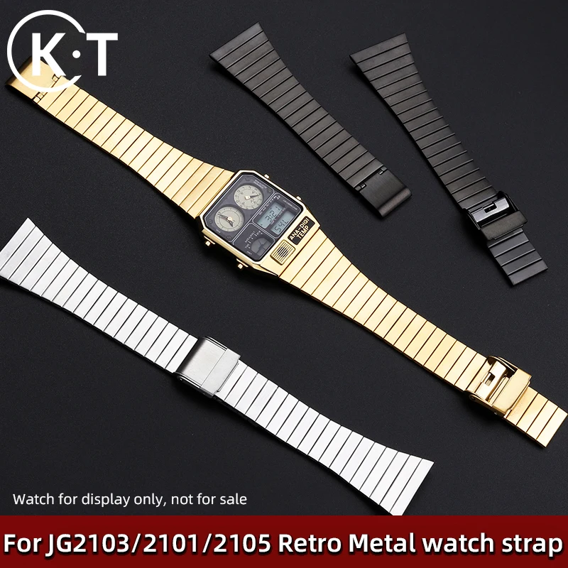 Gold Silver Black Stainless Steel strap Bracelet 18mm for Citizen Strap JG-2101 ANA-DIGI TEMP Bracelet JG2103 JG2105 Watchband