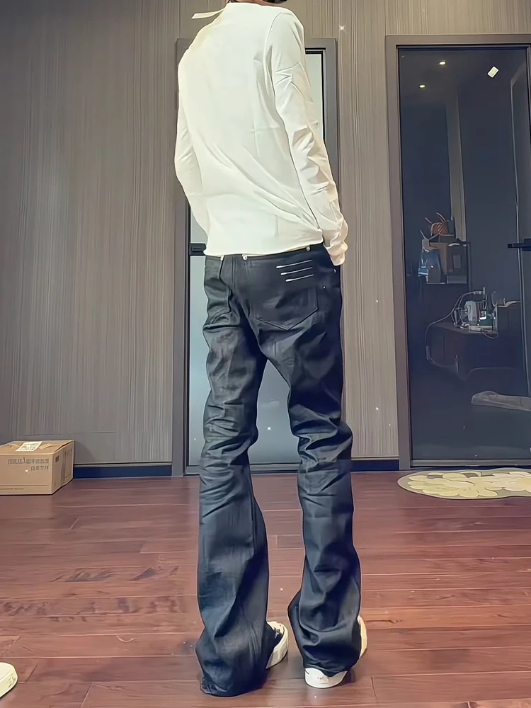 

Джинсы Cleanfit Original: узкие, с вышивкой, микро-клеш, мужские, в американском стиле, для удлинения ног, прямые брюки из денима