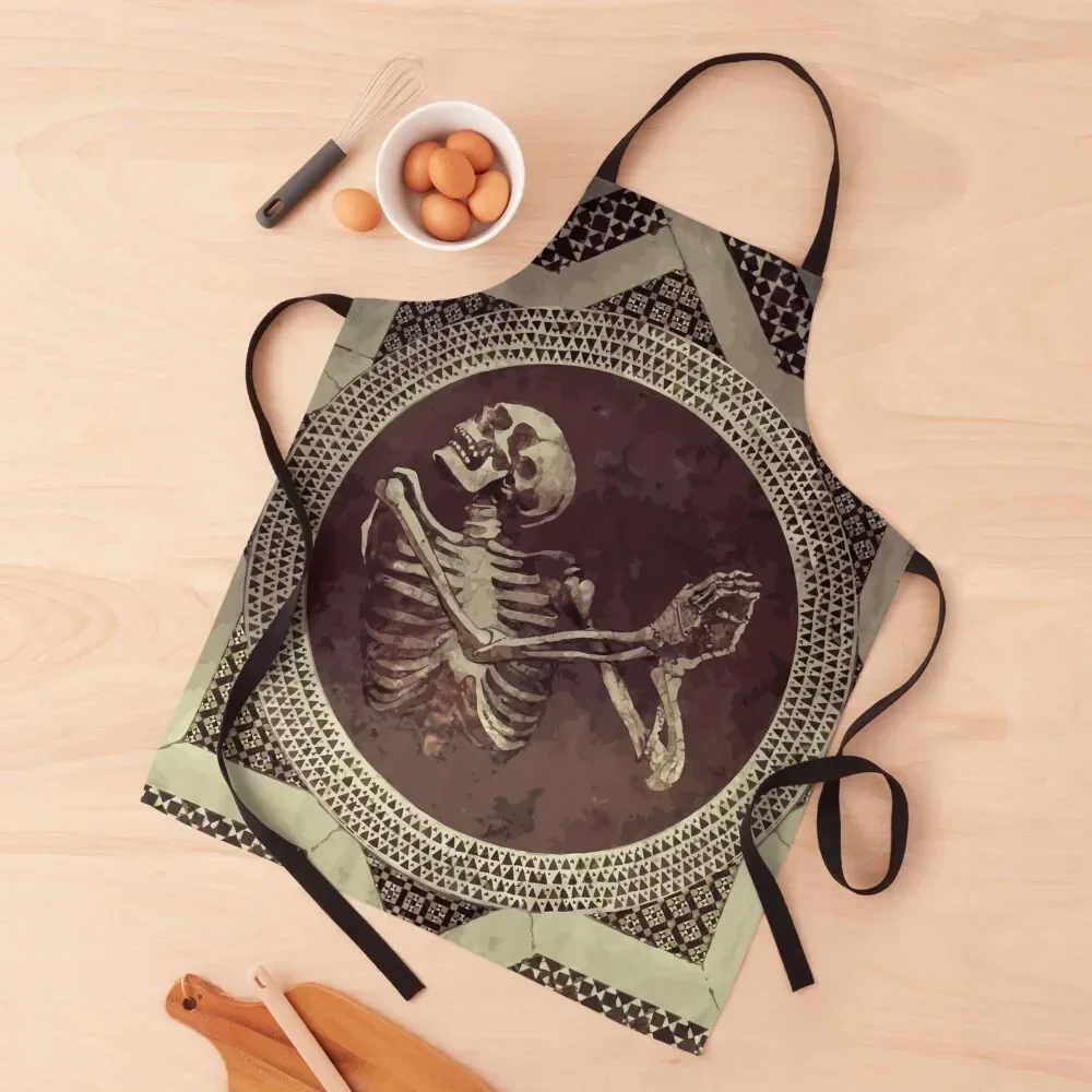 

Hannibal: Dancing Skull + Skeleton Mosaic Apron for women halloween Hairdressing Hairdresser Accessories Apron