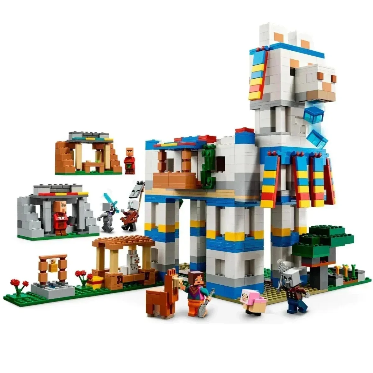 Miniso DisneyNew Game World 1:1 Restore Alpaca Village Compatible with 21188 Building Blocks Bricks Toys 1252PCS Kids Gift Toys